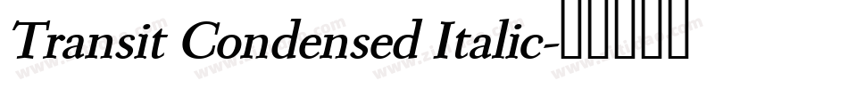 Transit Condensed Italic字体转换